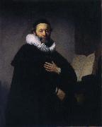 REMBRANDT Harmenszoon van Rijn Portrait of Johannes Wtenbogaert oil painting on canvas